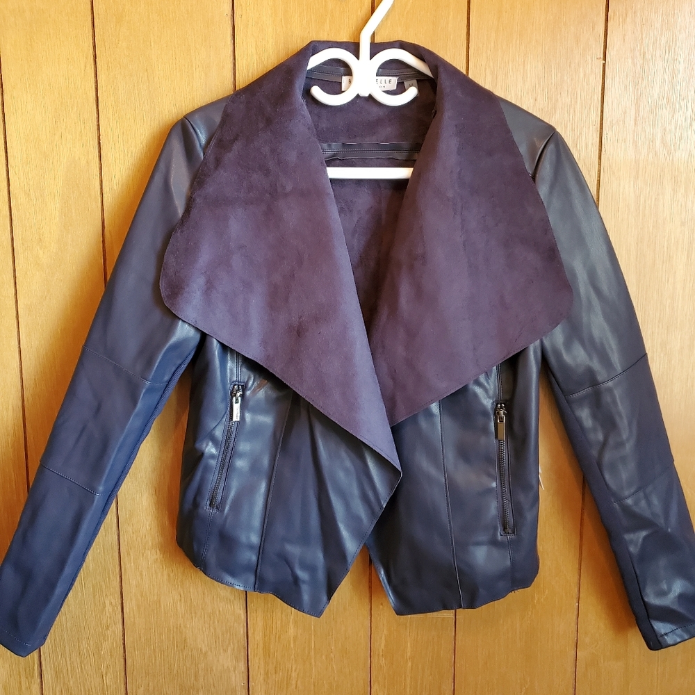 Bagatelle Faux Leather and Suede Jacket